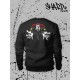 Свитшот с принтом Король и Шут. Свитшот унисекс с группой КиШ и надписью punks not dead в стиле street style.