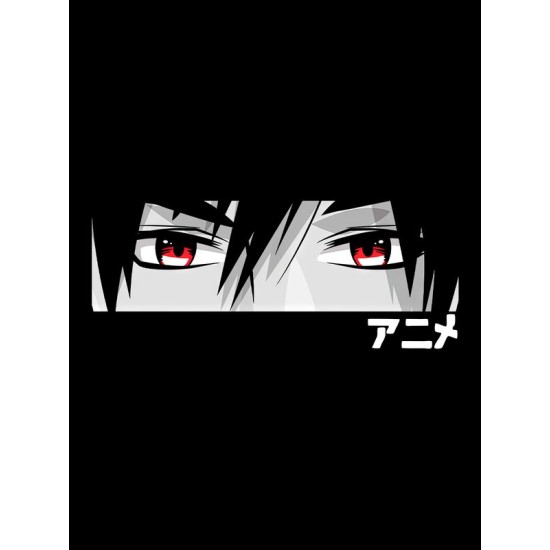 Шоппер с аниме глазами и эстетика с принтом каваи кун kawaii anime boy eyes manga style aesthetic kawai черный, стритстайл сумка для шопинга и покупок тканевая женская мужская y2k кэжуал андеграунд.