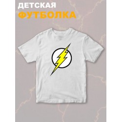 Футболка флэш и flash с молнией и супергерой y2k детская