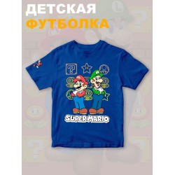 Футболка супер марио и луиджи брос nintendo y2k детская
