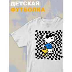 Футболка со снупи Snoopy и вудстоком желтой птичкой детская
