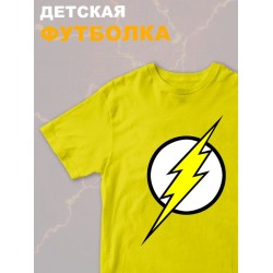 Футболка флэш и flash с молнией и супергерой y2k детская