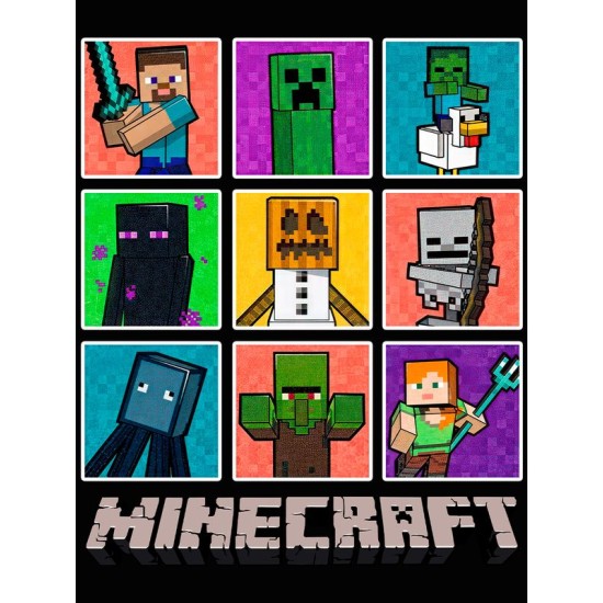 Футболка майнкрафт стив и алекс minecraft с игрой детская