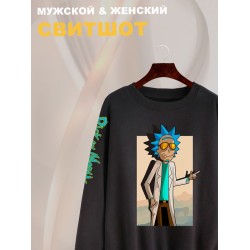 Свитшот рик и морти в очках из rick and morty y2k