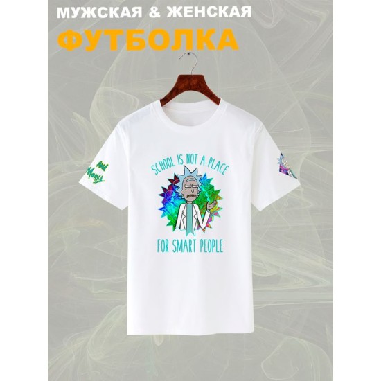 Футболка рик и морти и ученый мем из rick and morty