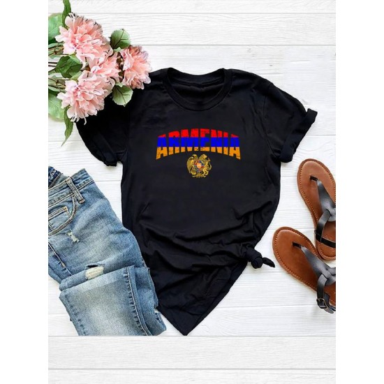 Футболка Армения Armenia герб и флаг