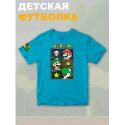 Футболка супер марио и луиджи брос нинтендо детская