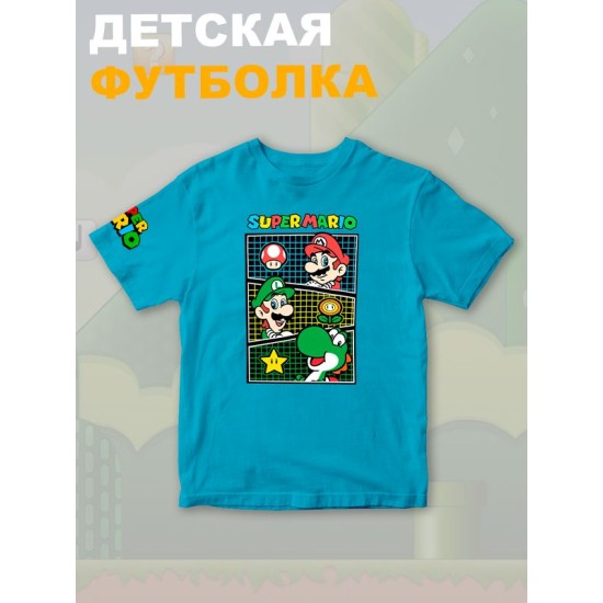 Футболка супер марио и луиджи брос нинтендо детская
