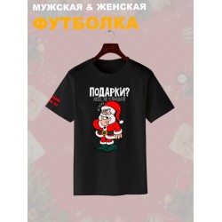 Футболка дед мороз и подарок y2k