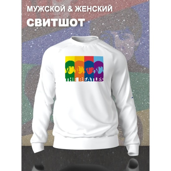 Свитшот Beatles логотип с принтом, рисунком rock style