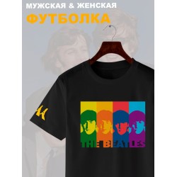 Футболка Beatles логотип с принтом, рисунком rock style
