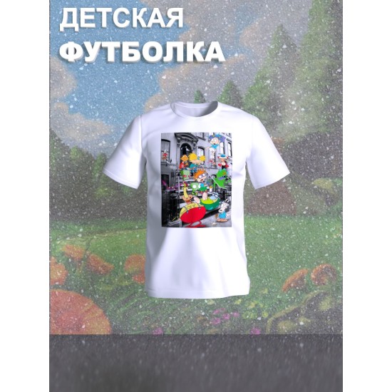 Футболка детская с принтом Nickelodeon для мальчика и девочки. Одежда для детей и подростков стрит стайл кежуал.