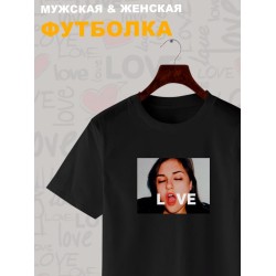Футболка с сашей грей love эстетика с принтом надписью любовь sasha gray aesthetic, черная женская и мужская, андеграунд стрит стайл прикольная эстетичная одежда кэжуал, underground casual унисекс.