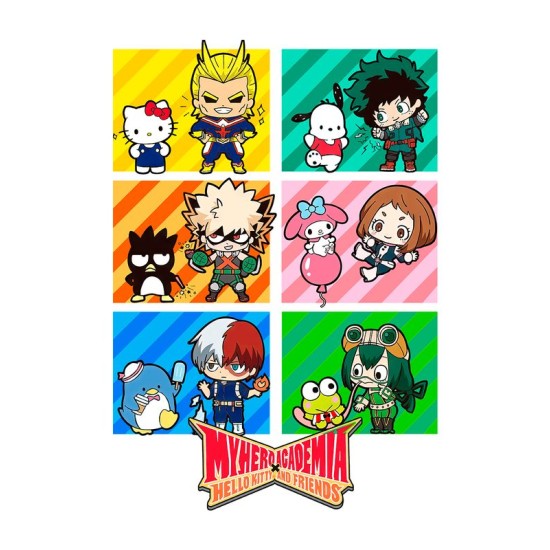 Шоппер моя геройская академия аниме hello kitty с принтом my hero academia boku no hero academia бакуго мидория тодороки kawaii anime бежевый, y2k сумка для шопинга и покупок тканевая женская мужская.