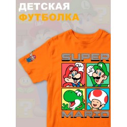 Футболка супер марио и луиджи super mario нинтендо детская