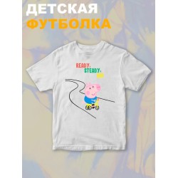 Футболка свинка пеппа с мультиком peppa pig детская