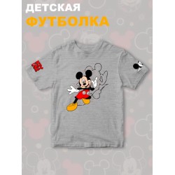 Футболка с персонажем Микки Маус из мультика Дисней. Футболка с принтом Mickey Mouse из Walt Disney для мальчика и девочки. Одежда для детей и подростков street style кэжуал.