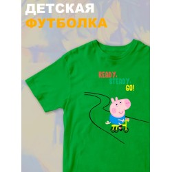 Футболка свинка пеппа с мультиком peppa pig детская