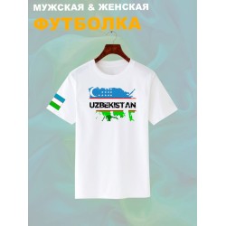 Футболка Узбекистан и флаг Uzbekistan с принтом