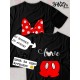 Парная футболка для двоих влюбленных на свадьбу " Микки Маус, Mickey Mouse" черная мужская. Футболка с принтом для пар и для молодоженов.
