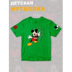 Футболка с персонажем Микки Маус из мультика Дисней. Футболка с принтом Mickey Mouse из Walt Disney для мальчика и девочки. Одежда для детей и подростков street style кэжуал.