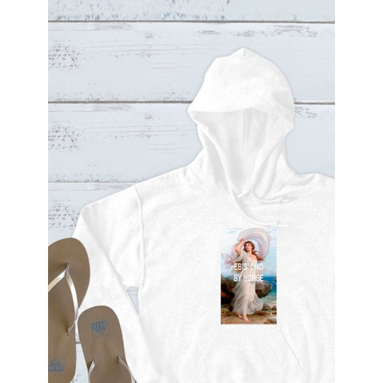 Худи с принтом " Миранда" оверсайз белое. Худи с картиной и прикольной надписью унисекс в стиле underground y2k.