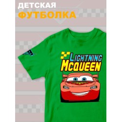 Футболка детская с принтом Тачки Молния Маккуина