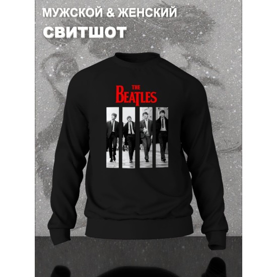 Свитшот Beatles Битлс логотип с принтом, рок группа logo