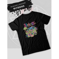 Футболка слипкнот slipknot hard rock с принтом группы и надписью рок металл music с музыкальной тематикой, черная женская мужская, стрит стайл прикольная андеграунд одежда кэжуал, underground casual.