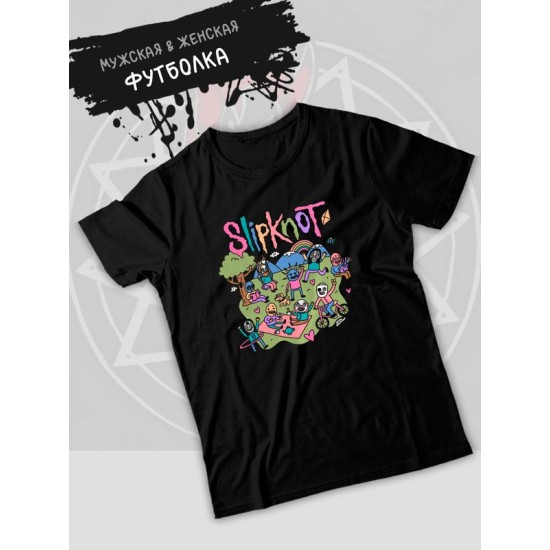 Футболка слипкнот slipknot hard rock с принтом группы и надписью рок металл music с музыкальной тематикой, черная женская мужская, стрит стайл прикольная андеграунд одежда кэжуал, underground casual.