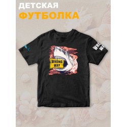 Футболка с акулой shark челюсти и jaws детская