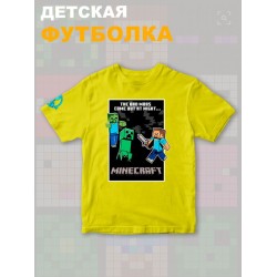 Футболка крипер майнкрафт стив с зомби minecraft детская