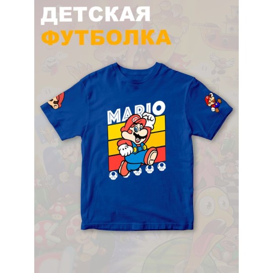 Футболка супер марио брос super mario нинтендо детская