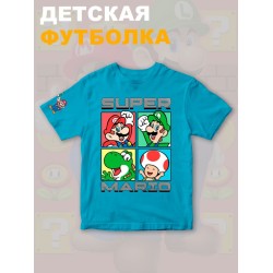 Футболка супер марио и луиджи super mario нинтендо детская