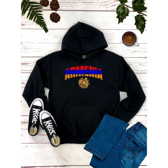 Худи Армения Armenia герб и флаг с принтом