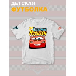 Футболка детская с принтом Тачки Молния Маккуина