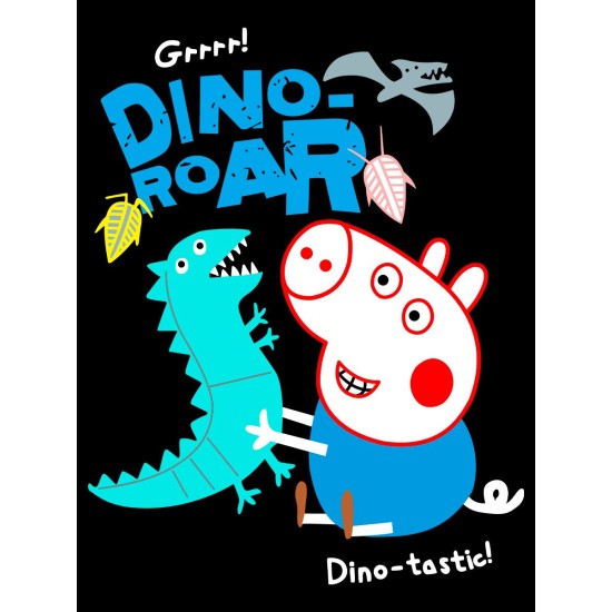 Футболка Свинка Пеппа Джордж с прикольной надписью dino roar. Футболка детская с принтом Peppa pig для мальчика и девочки. Одежда для детей и подростков стрит стайл кежуал.