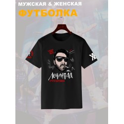 Футболка с принтом группа Ленинград. Футболка унисекс с прикольной надписью.