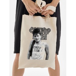 Шоппер Сектор Газа и Юрий Хой рок мерч и музыка с принтом группы rock merch punks not dead бежевый, стритстайл рок сумка для шопинга и покупок тканевая женская и мужская кэжуал y2k style casual.