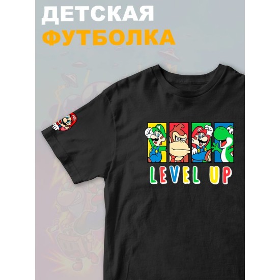 Футболка супер марио и луиджи донки конг нинтендо детская