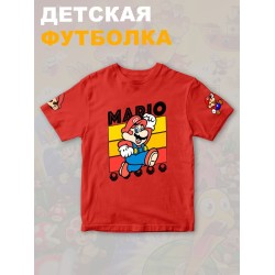 Футболка супер марио брос super mario нинтендо детская