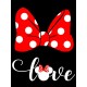 Парный свитшот для двоих влюбленных на свадьбу "Love, любовь" черный женский. Свитшот с принтом Mickey Mouse для пар и для молодоженов.