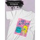 Футболка с принтом "Симпсоны simpsons" оверсайз белая. Футболка с Гомером Симсоном унисекс в стиле кэжуал y2k для молодежи