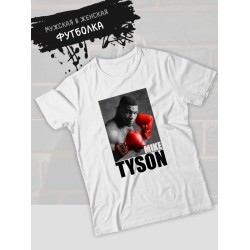 Футболка майк тайсон mike tyson и бокс с принтом и надписью борьба с боксерской тематикой и перчатками эстетика boxing для боксеров и бойцов, белая женская мужская одежда sportswear спортивный стиль.