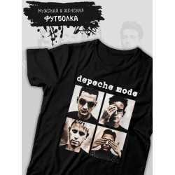 Футболка depeche mode депеш мод музыка music с принтом группы и музыкальной тематикой ретро эстетика, черная женская и мужская стрит стайл прикольная андеграунд одежда кэжуал в стиле 80 х underground.