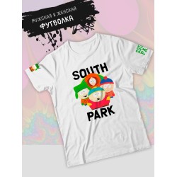 Футболка south park южный парк картман кенни и стэн и кайл