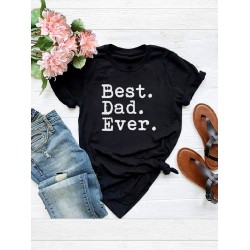 Футболка с надписью best dad ever и принтом минимализм y2k