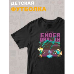 Футболка майнкрафт стив и алекс с драконом minecraft детская
