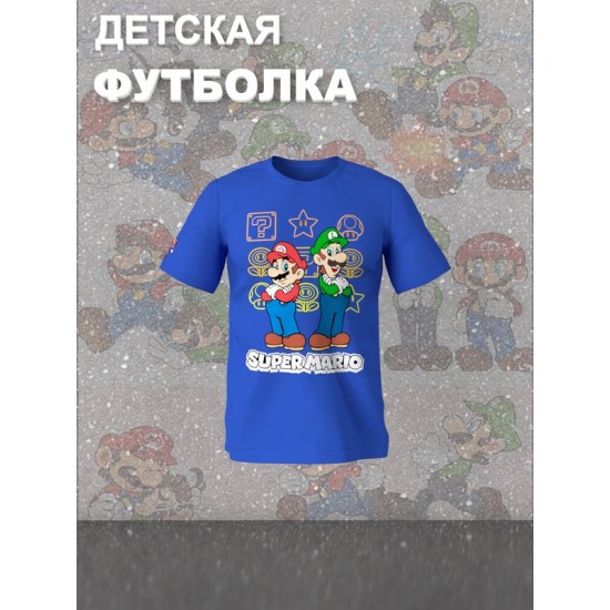 Футболка супер марио и луиджи брос nintendo y2k детская