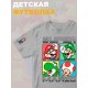 Футболка супер марио и луиджи super mario нинтендо детская